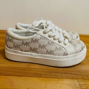 Michael Kors Sneakers Lace Up Logo All Over Leather 12us Girls Toddler Shoes